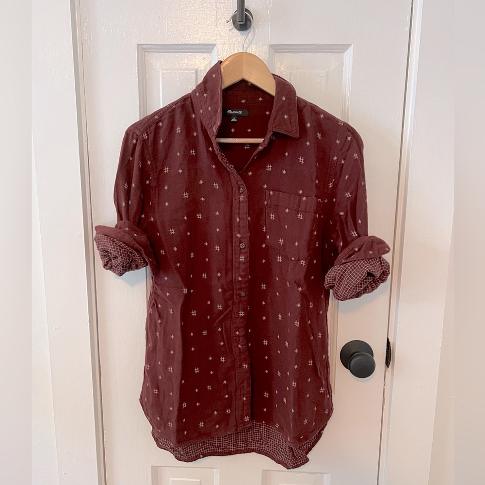 Madewell, Flannel Button Down, Size M
